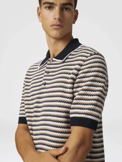 Polo in maglia di cotone zig zag