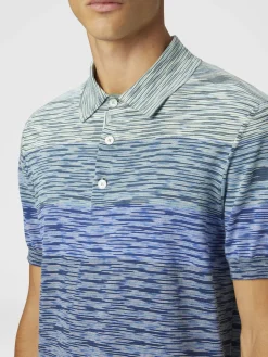 Polo in maglia di cotone fiammato dégradé