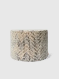 Pouf cilindrico Dinamico bouclé 40x30 cm chevron
