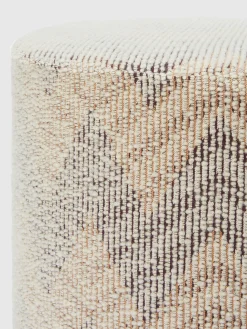Pouf cilindrico Dinamico bouclé 40x30 cm chevron