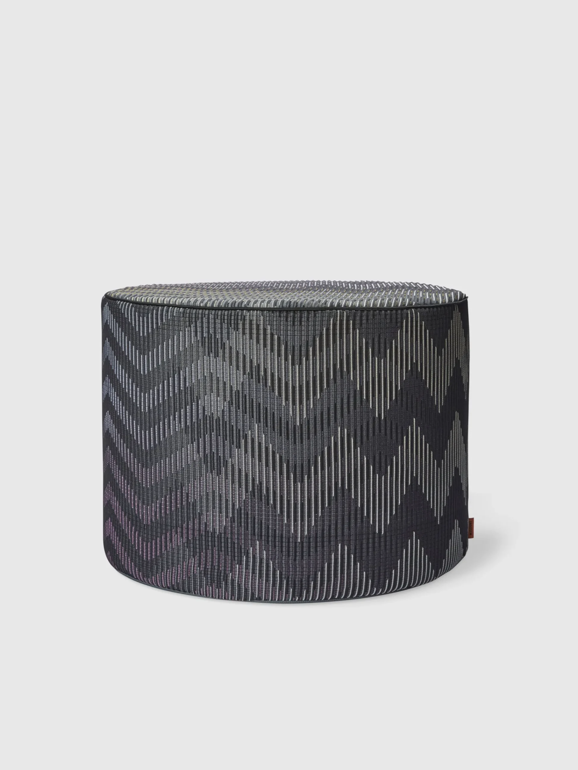 Pouf cilindrico Dinamico 40x30 cm zig zag