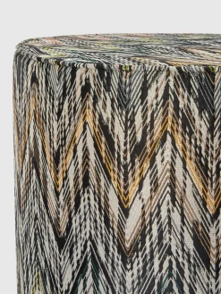 Pouf cilindrico NY 40x30 cm chevron