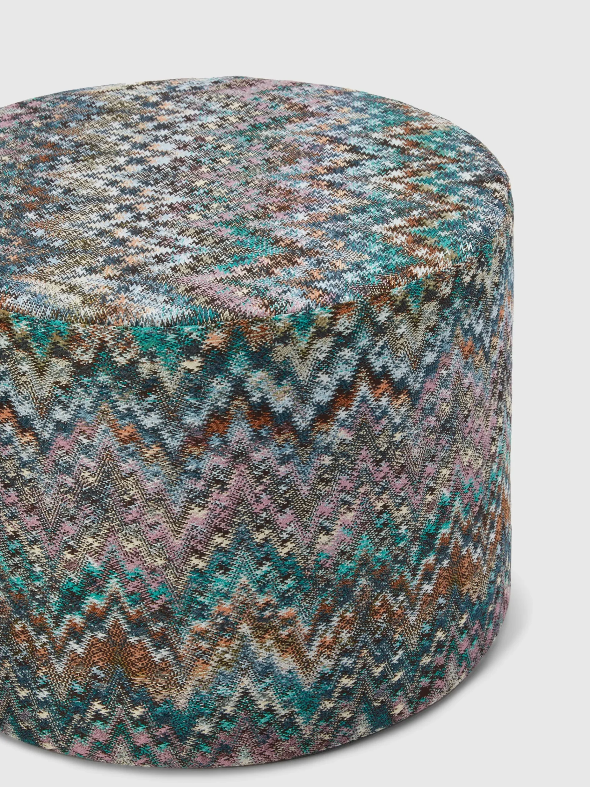 Pouf cilindrico Parrot 40x30 cm zig zag