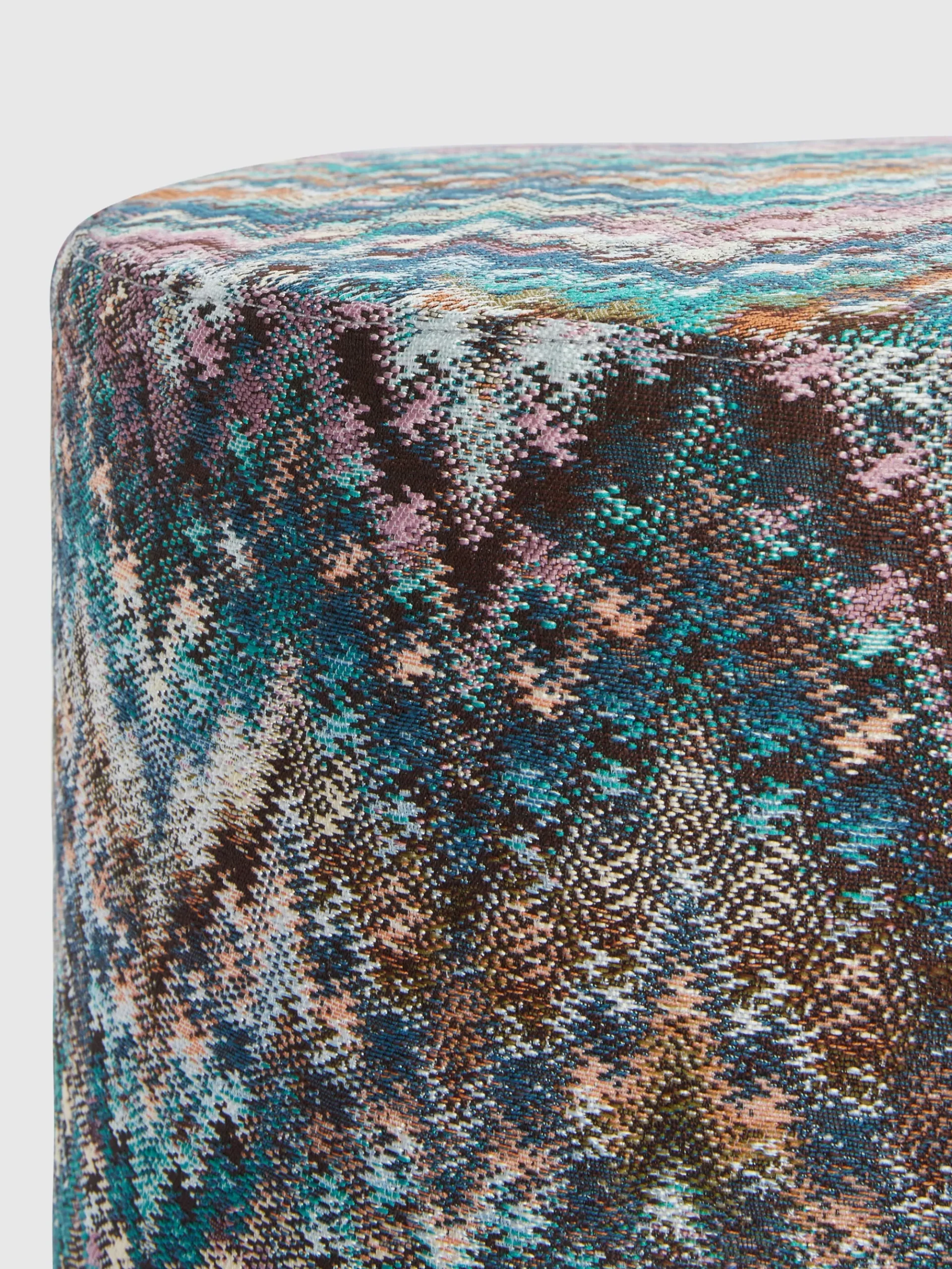 Pouf cilindrico Parrot 40x30 cm zig zag