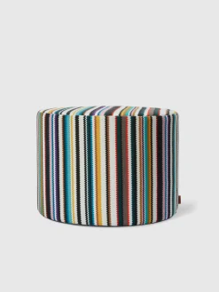 Pouf da esterno cilindrico Shangai 40x30 cm zig zag