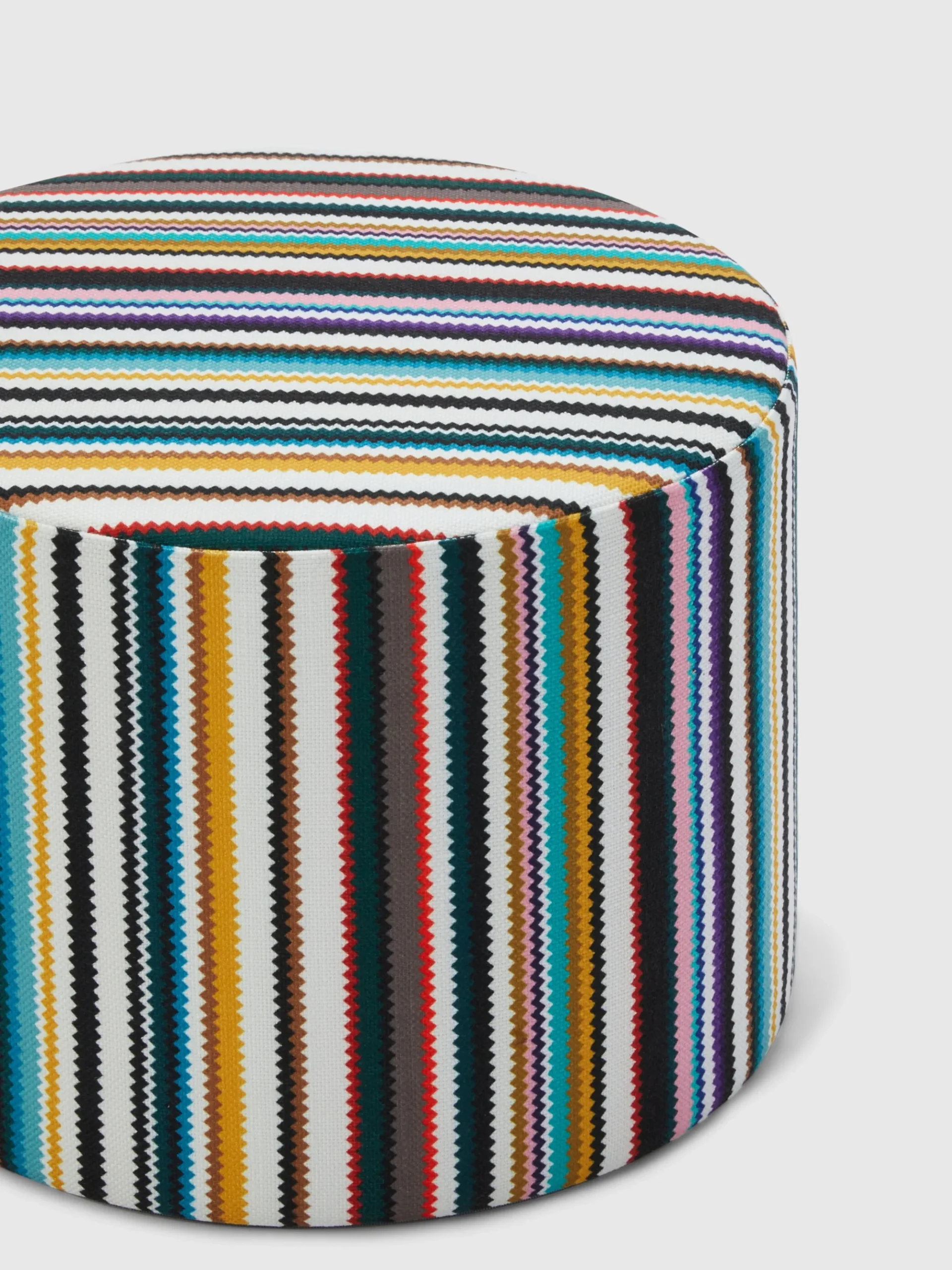 Pouf da esterno cilindrico Shangai 40x30 cm zig zag