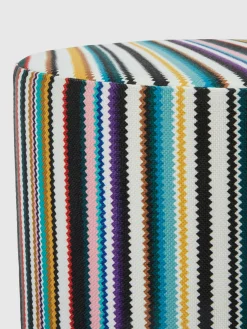 Pouf da esterno cilindrico Shangai 40x30 cm zig zag