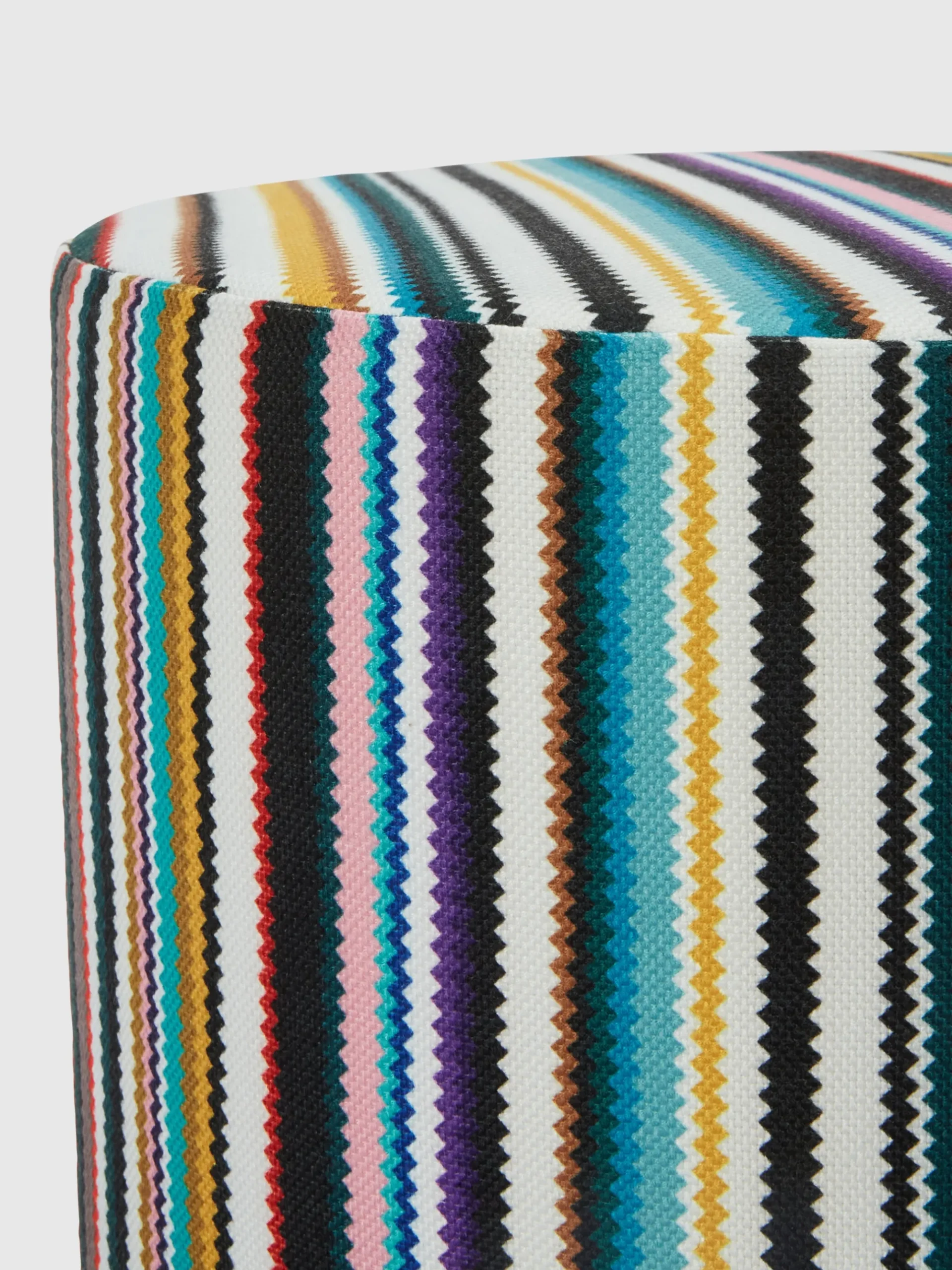 Pouf da esterno cilindrico Shangai 40x30 cm zig zag