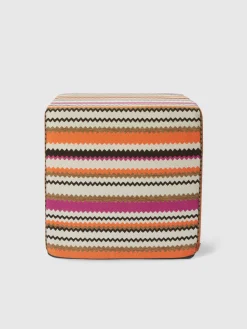 Pouf da esterno cubico Cancun chevron 40x40x40 cm