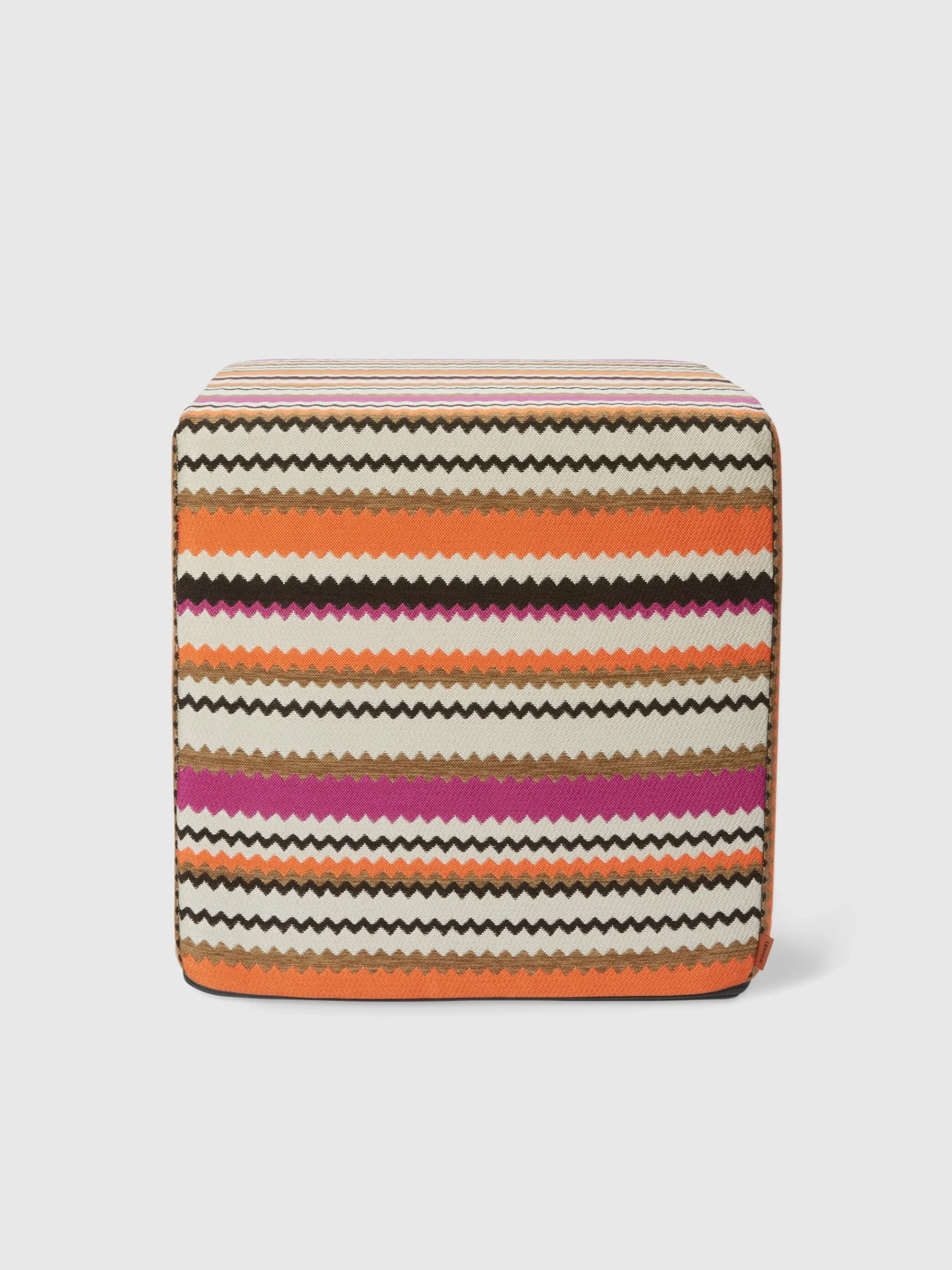 Pouf da esterno cubico Cancun chevron 40x40x40 cm