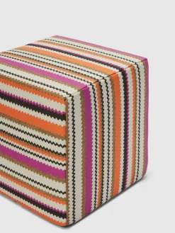 Pouf da esterno cubico Cancun chevron 40x40x40 cm