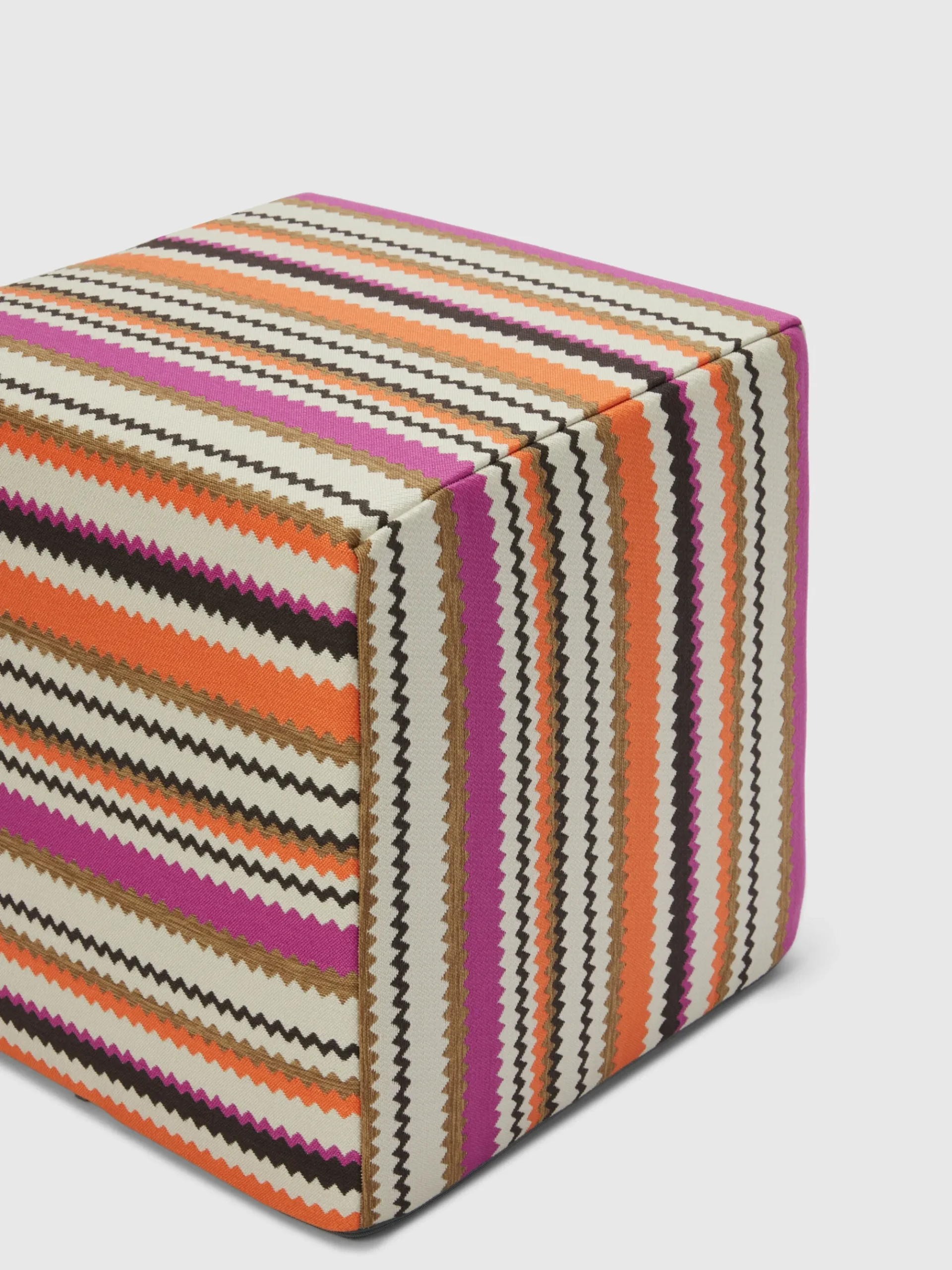 Pouf da esterno cubico Cancun chevron 40x40x40 cm