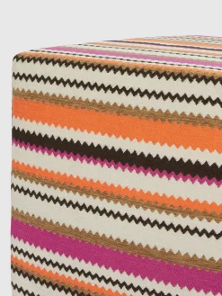 Pouf da esterno cubico Cancun chevron 40x40x40 cm