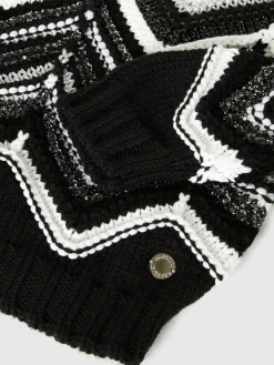 Pullover girocollo in misto lana lamé