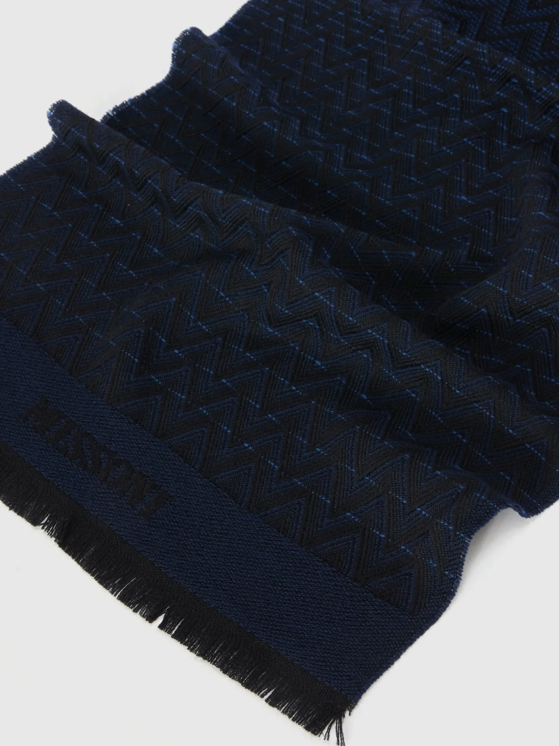 Sciarpa in lana double face zig zag