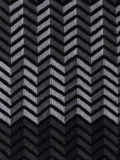 Sciarpa in lana vergine zig zag con logo