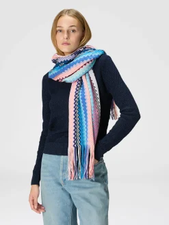 Sciarpa in misto lana zig zag