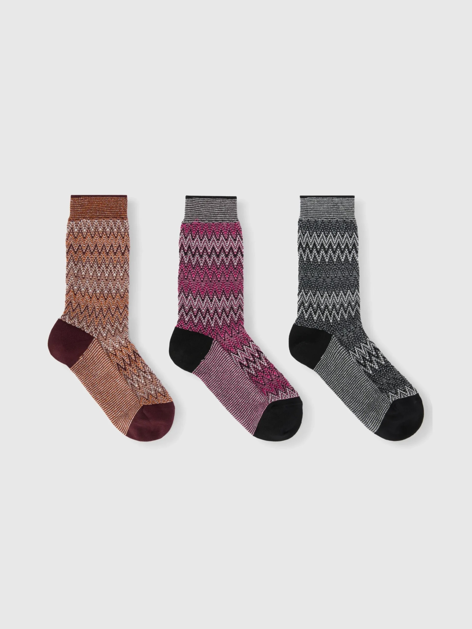 Set 3 calzini zig zag