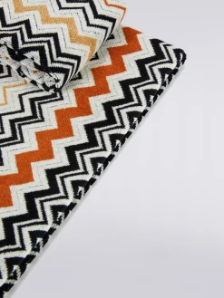 Set 2 pezzi di asciugamani da bagno Bernard in spugna di cotone chevron
