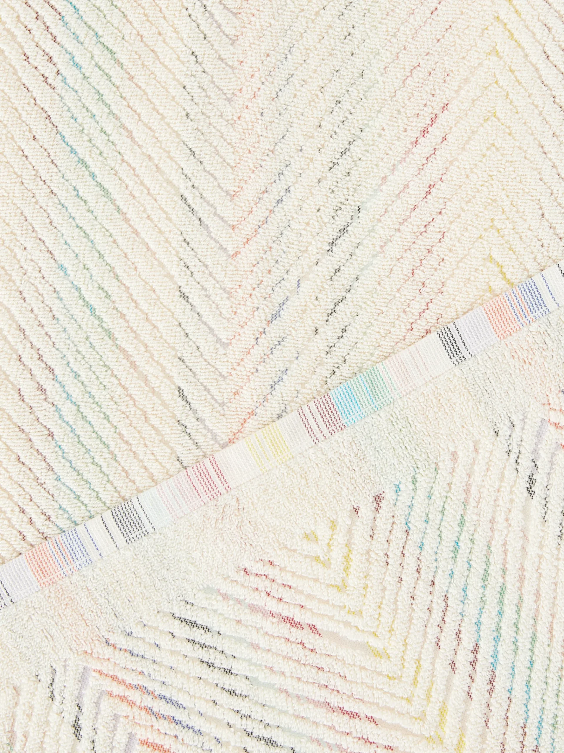 Set 2 pezzi di asciugamani da bagno Harmony in spugna di cotone chevron