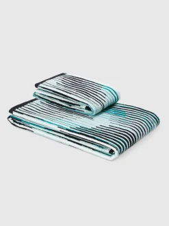 Set 2 pezzi di asciugamani da bagno Arpeggio in spugna di cotone