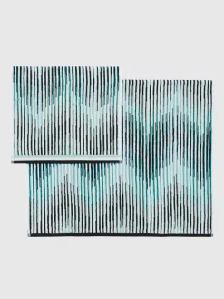 Set 2 pezzi di asciugamani da bagno Arpeggio in spugna di cotone