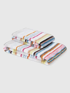 Set 2 pezzi di asciugamani da bagno Moonshadow in spugna di cotone con lurex
