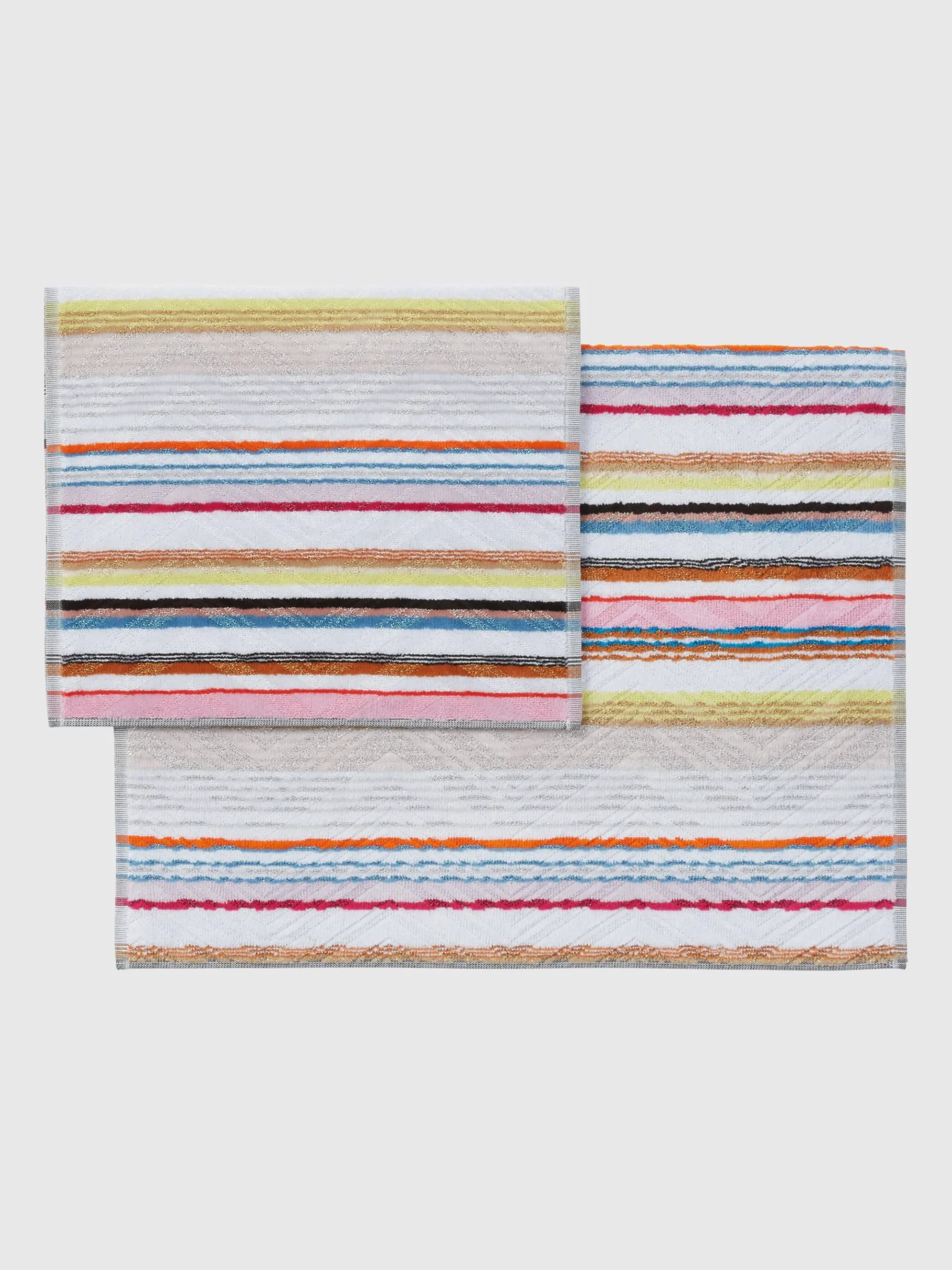 Set 2 pezzi di asciugamani da bagno Moonshadow in spugna di cotone con lurex