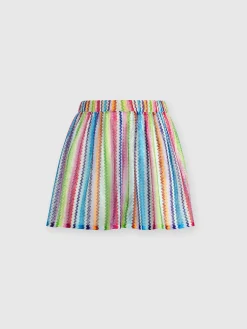 Shorts copricostume stampa zig zag