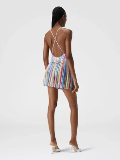 Shorts copricostume stampa zig zag