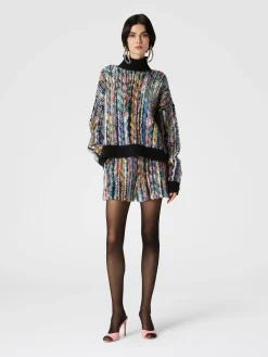 Shorts in lana e mohair bouclé