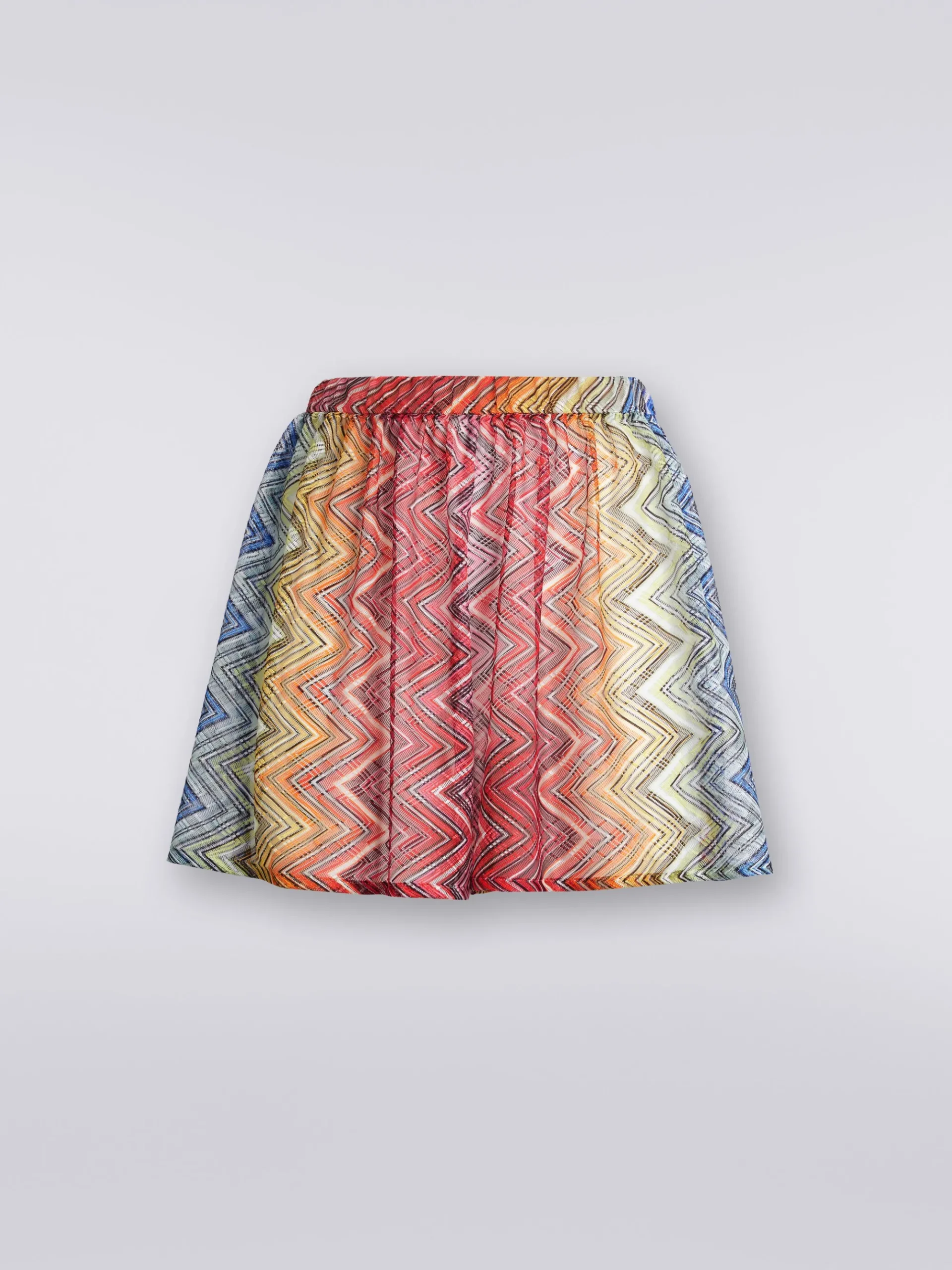 Shorts mare in tessuto stampa zig zag