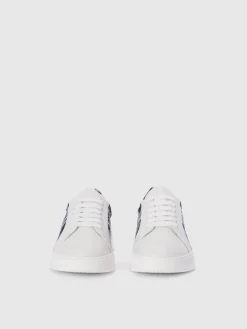 Sneakers con inserto in tessuto zig zag