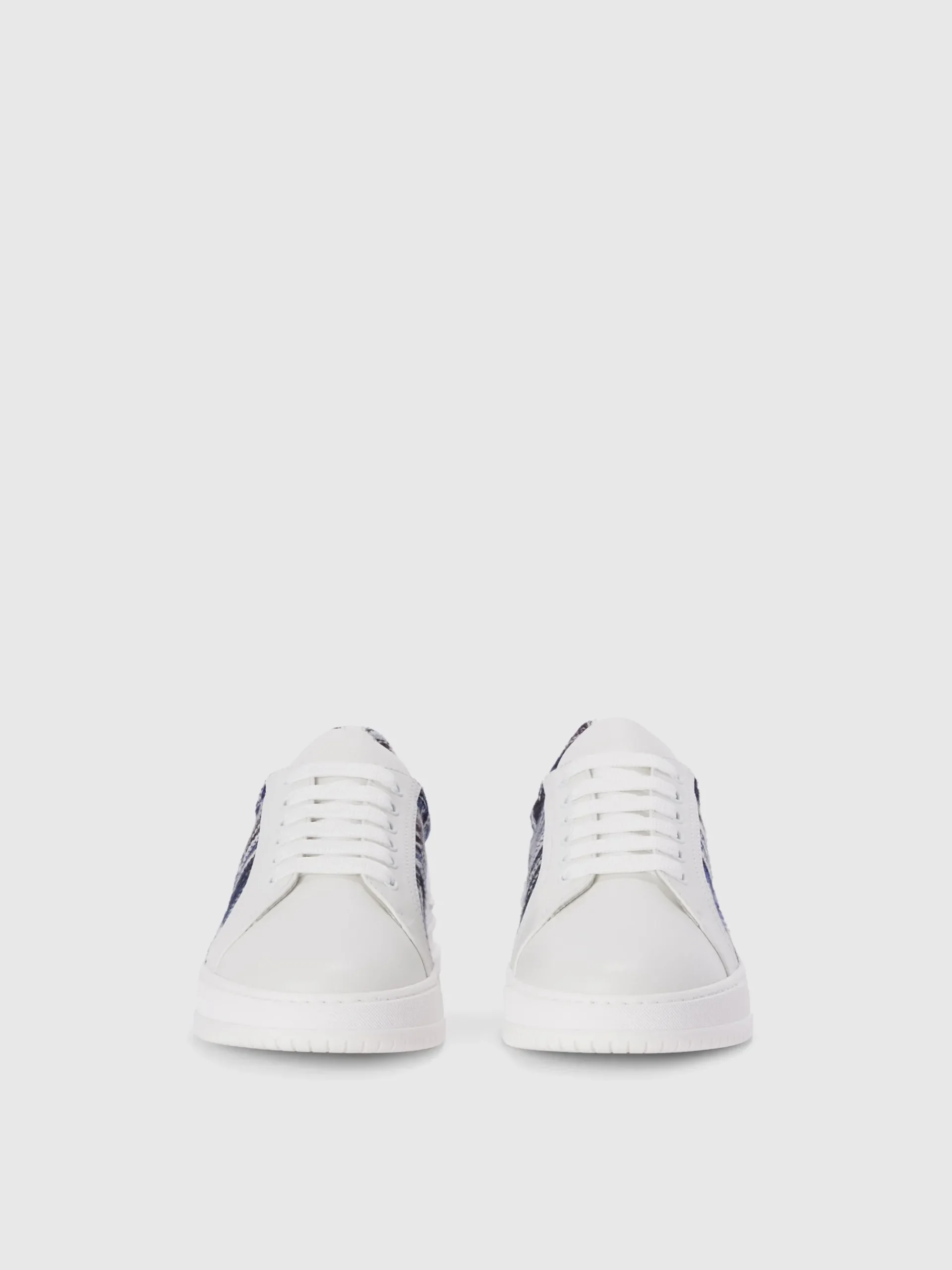 Sneakers con inserto in tessuto zig zag