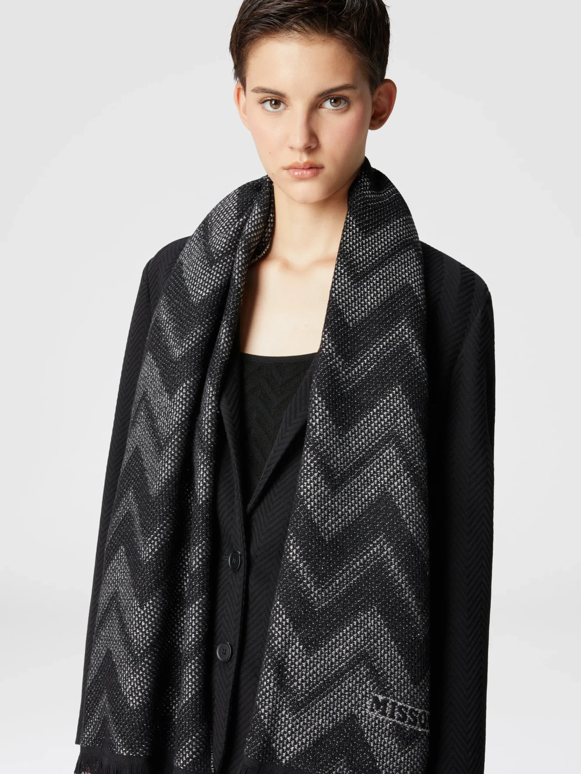 Stola in lana zig zag