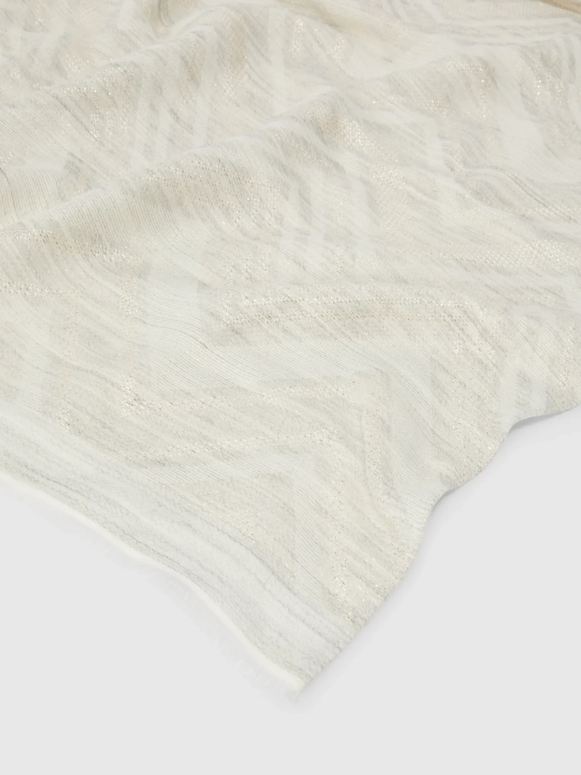 Stola in misto cotone zig zag lamé