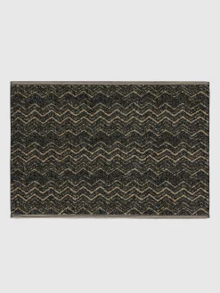 Tappetino da bagno Azul 60x90 cm in cotone chevron