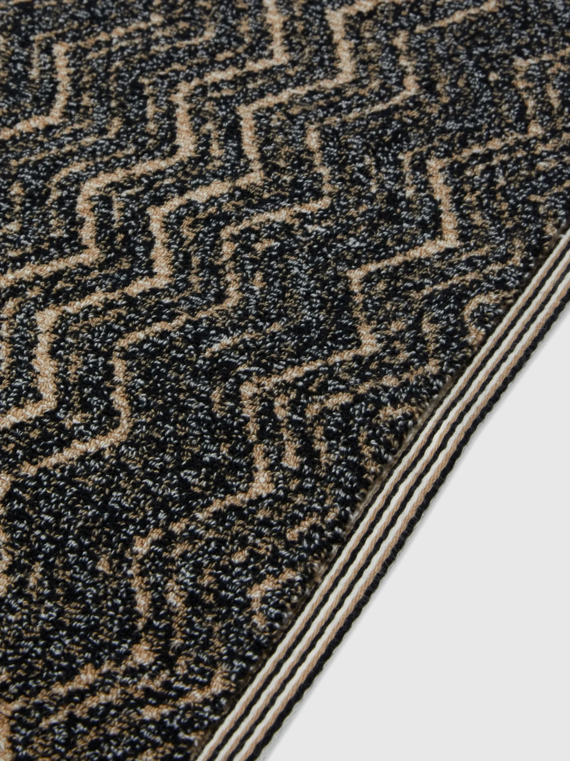 Tappetino da bagno Azul 60x90 cm in cotone chevron