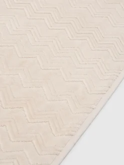 Tappetino da bagno Chalk 60x90 cm in cotone zig zag