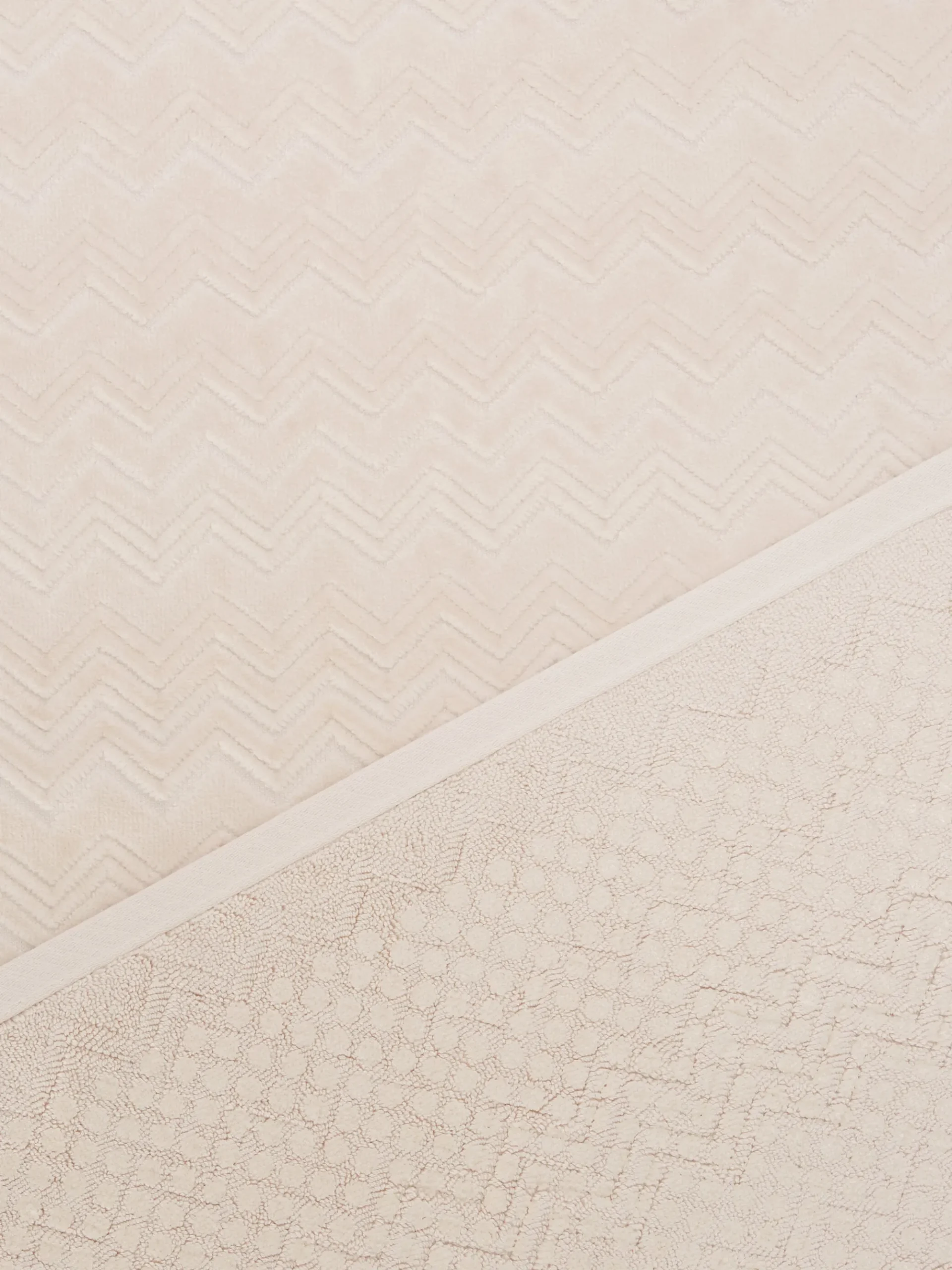 Tappetino da bagno Chalk 60x90 cm in cotone zig zag