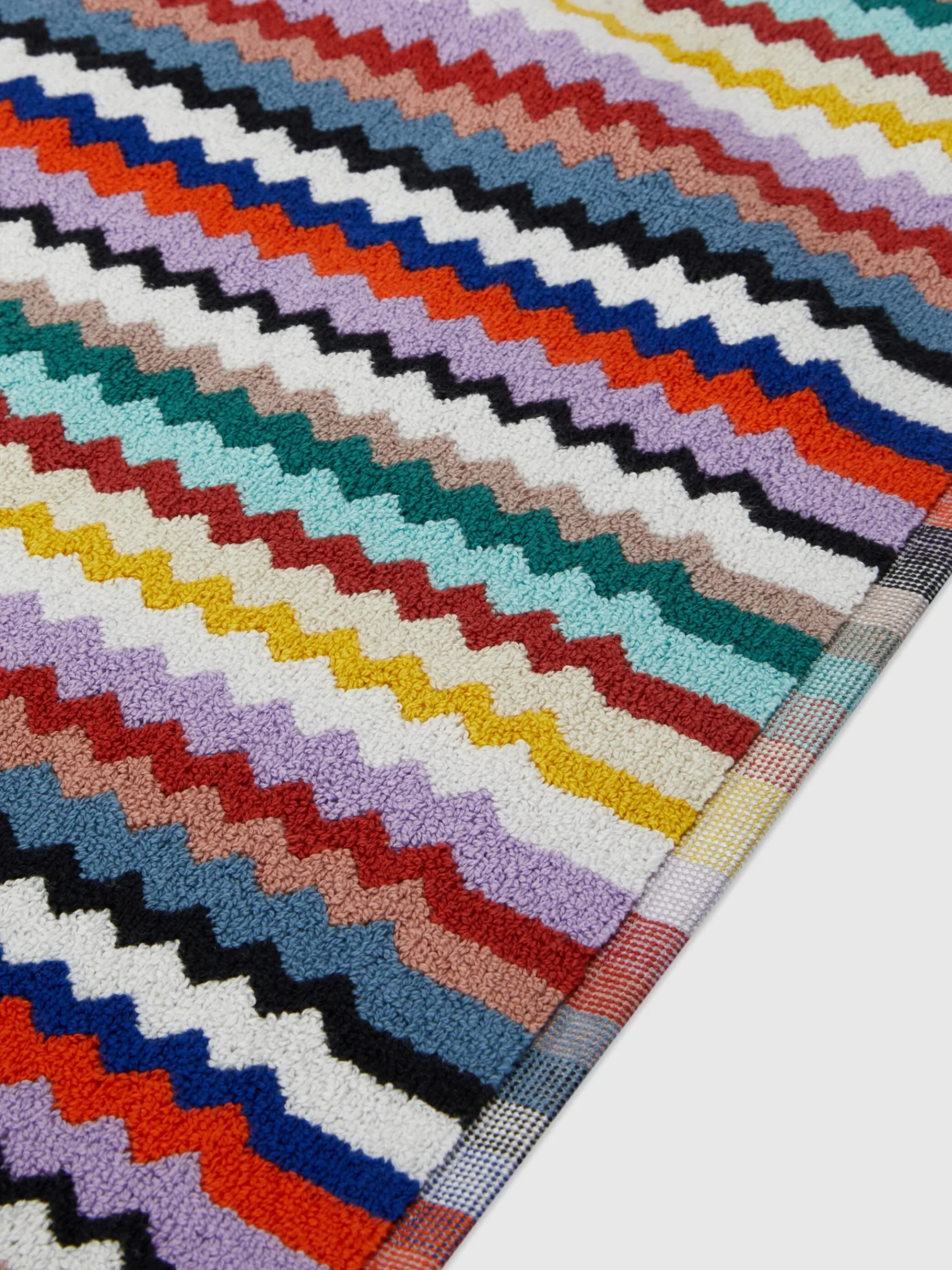 Tappetino da bagno Riverbero 60x90 cm in cotone zig zag