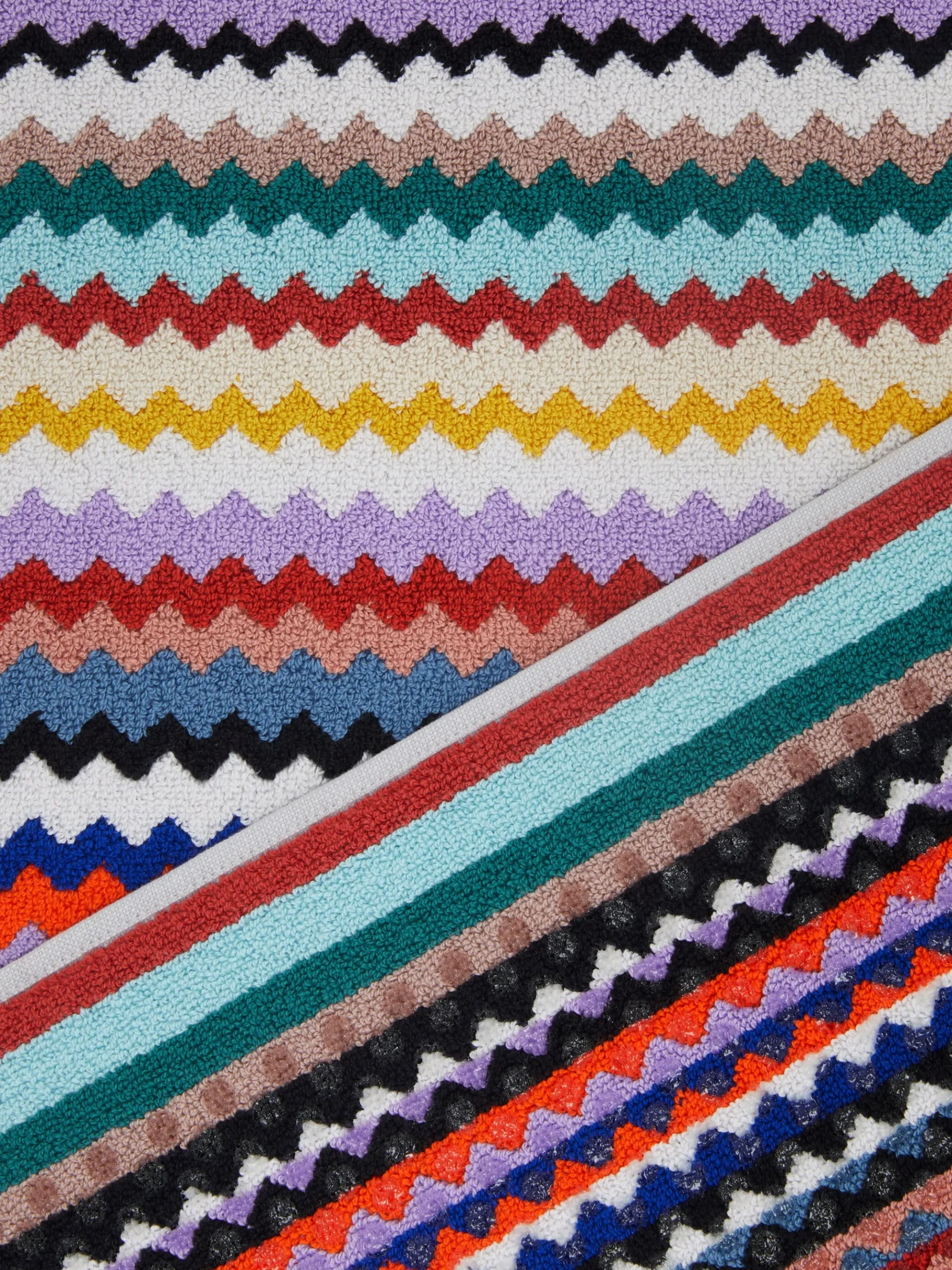Tappetino da bagno Riverbero 60x90 cm in cotone zig zag