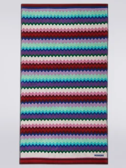 Telo mare Chantal 100x180 cm in spugna di cotone chevron