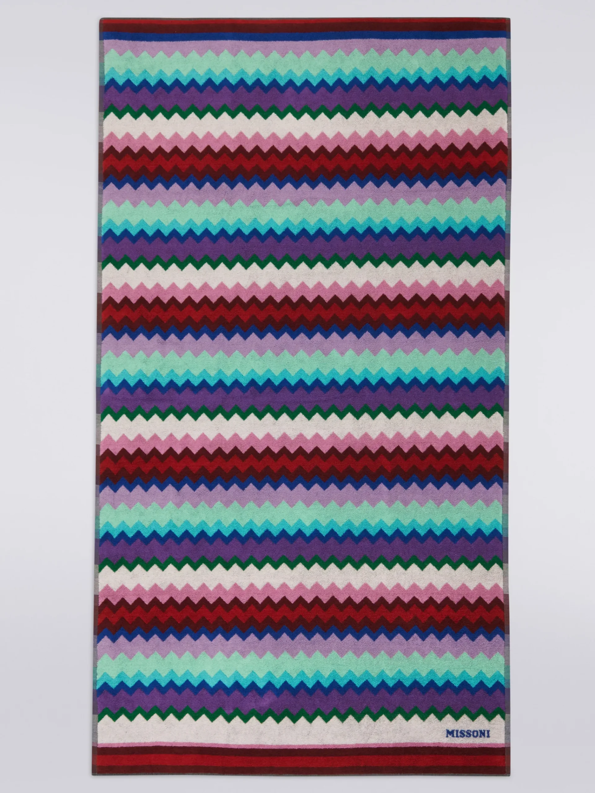 Telo mare Chantal 100x180 cm in spugna di cotone chevron