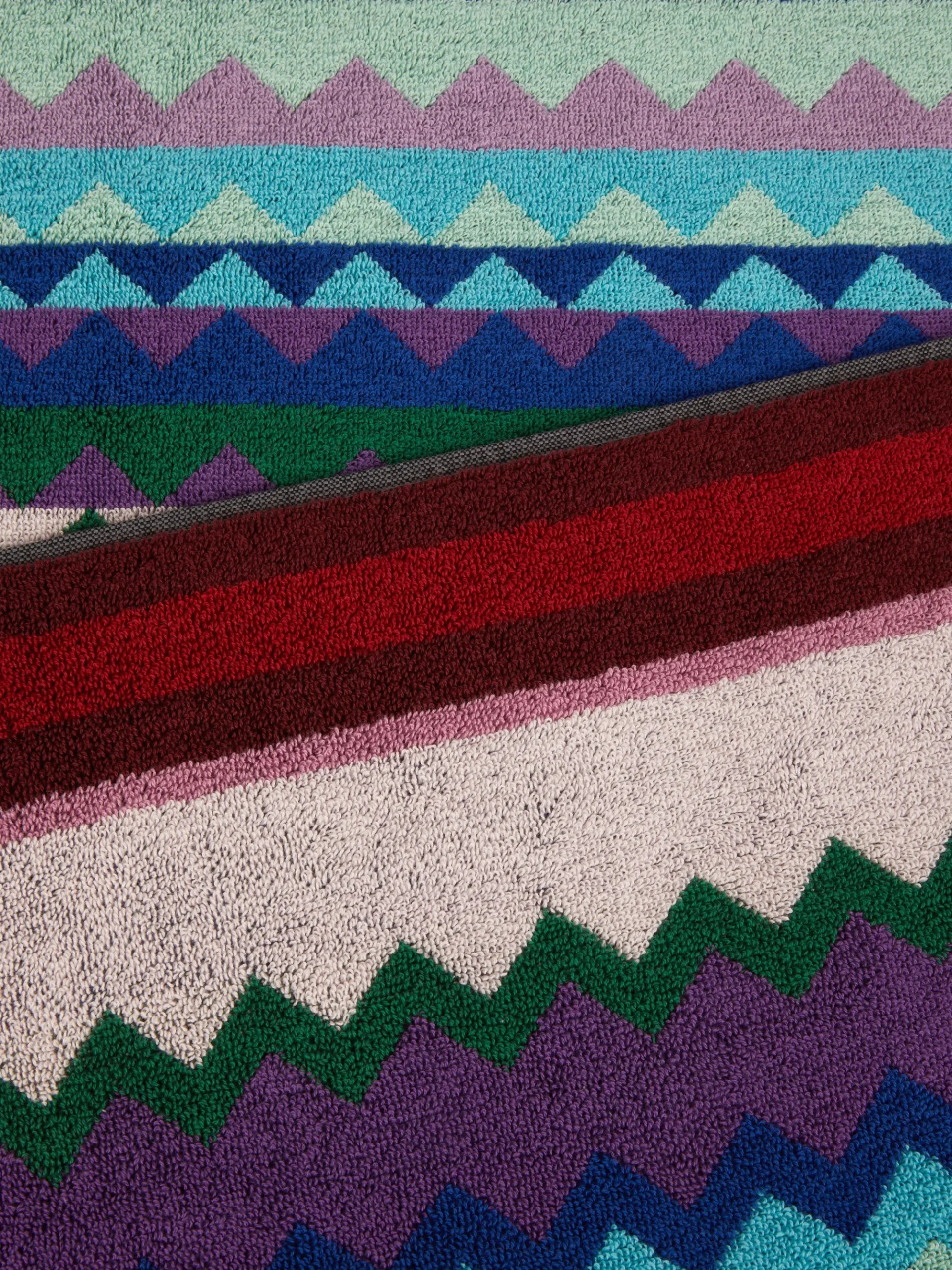 Telo mare Chantal 100x180 cm in spugna di cotone chevron