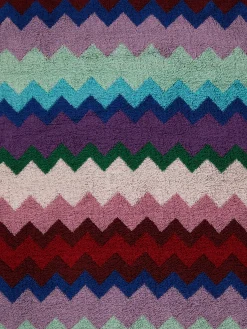 Telo mare Chantal 100x180 cm in spugna di cotone chevron