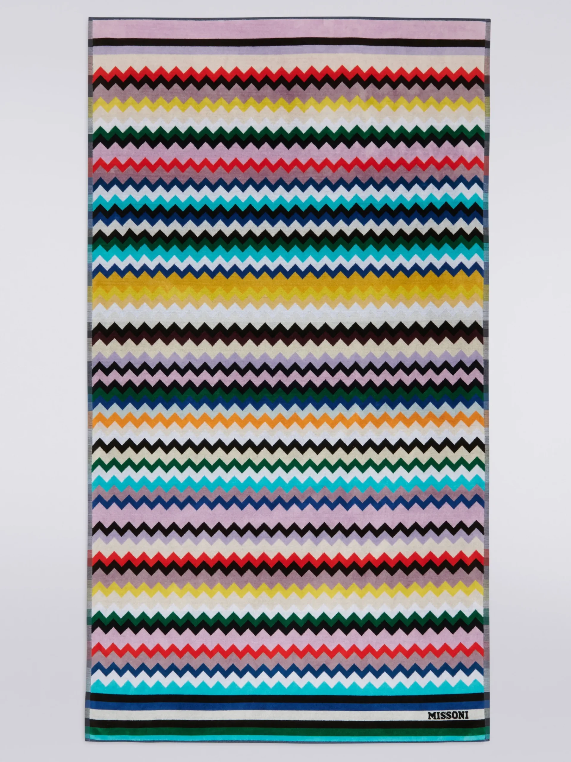 Telo mare 100x180 cm Carlie in spugna di cotone chevron