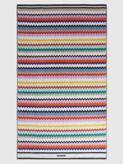 Telo mare 100x180 cm Riverbero in spugna di cotone zig zag
