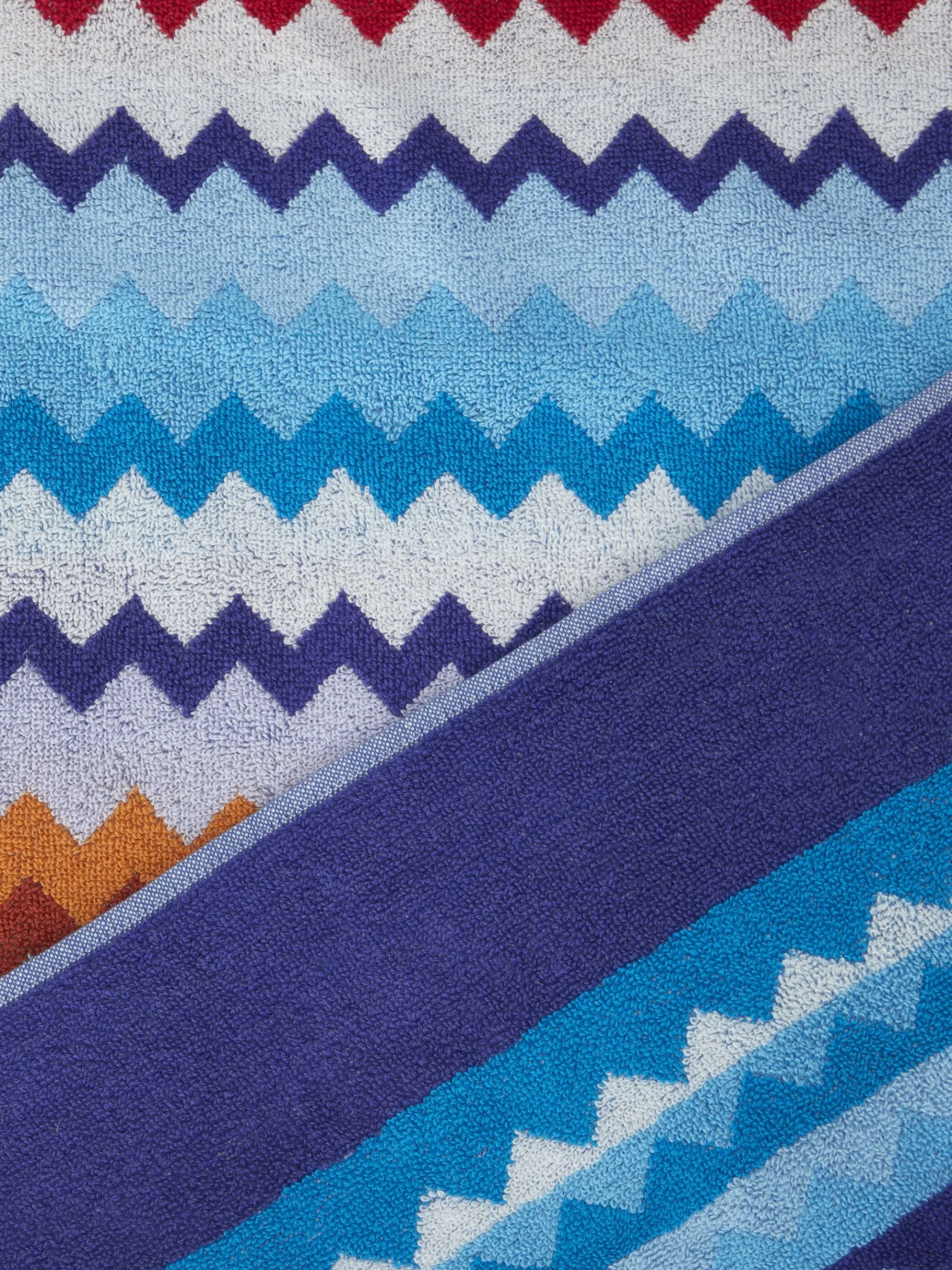 Telo mare 100x180 cm Riverbero in spugna di cotone zig zag
