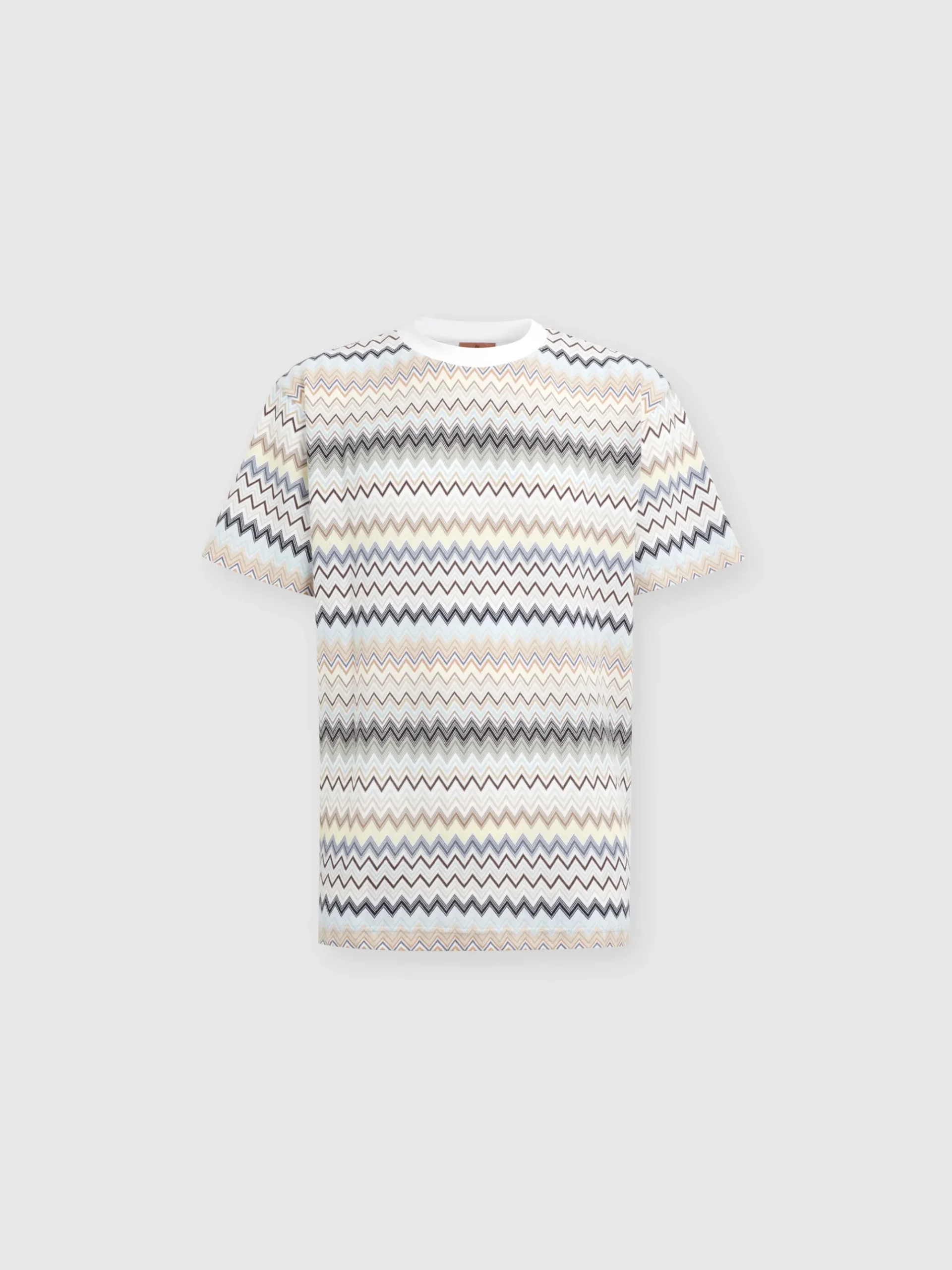 T-shirt con motivo zig zag e logo posteriore